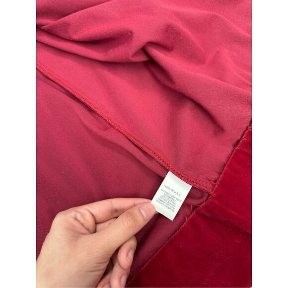 Vintage Christian Dior Red Long Bath Robe Arnel Blend Tie Front USA Made Size S - Picture 4 of 16